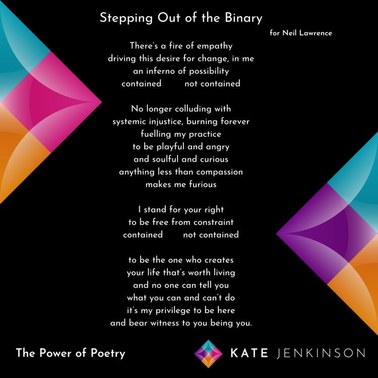 stepping out of the binary peom by Kate Jenkinson