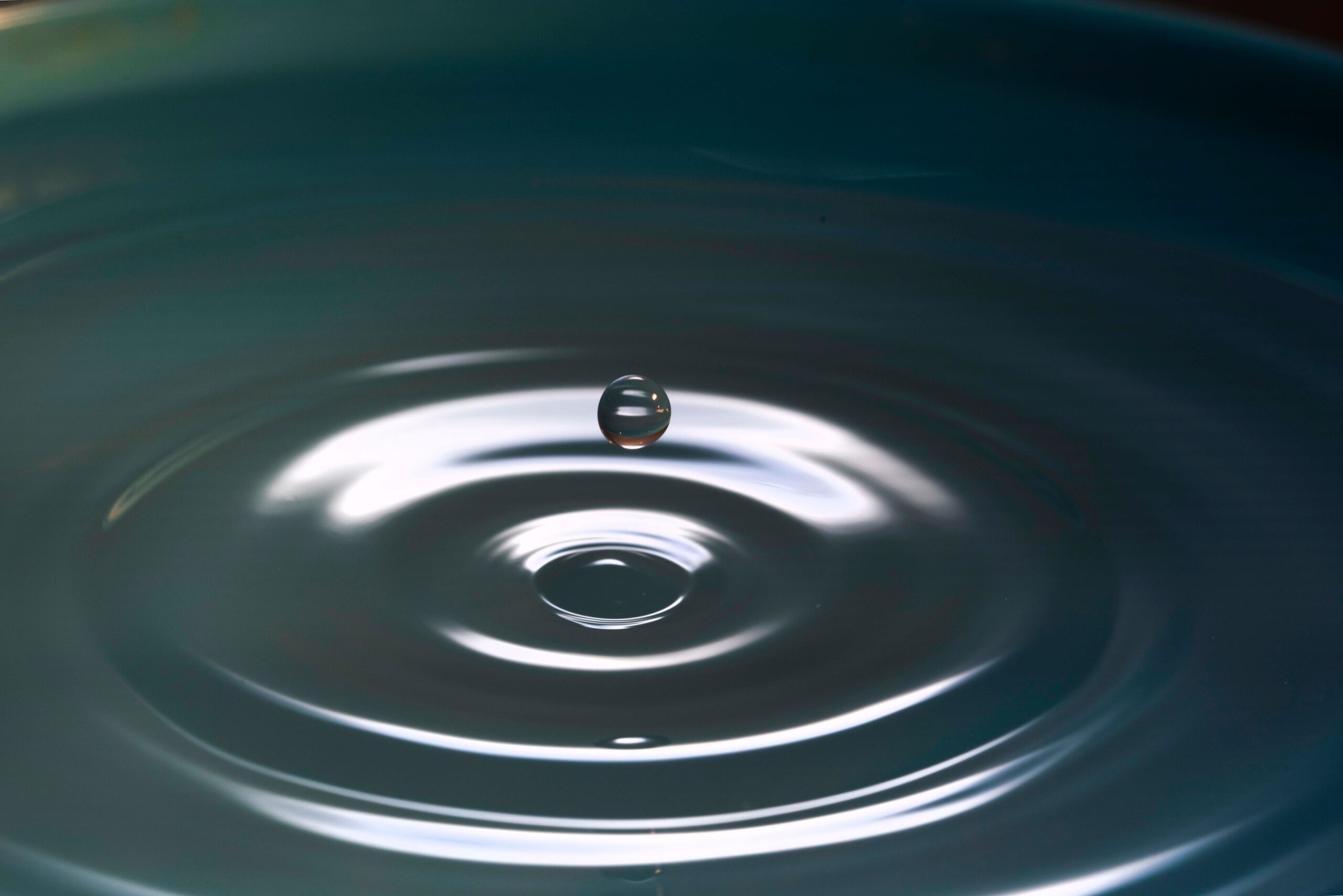 drop of water with ripples